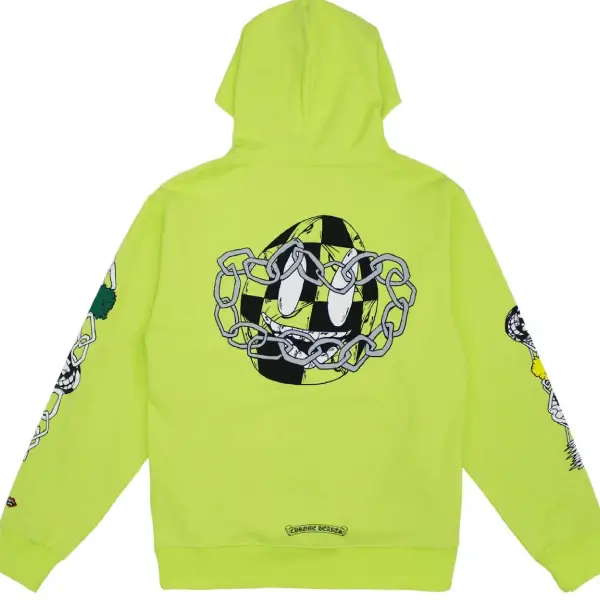 Chrome-Hearts-Matty-Boy-Link-Hoodie-Lime-Green-1